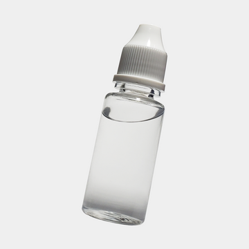 A 10 milliliter clear dropper bottle of Krytox GPL 105 with a white cap.