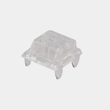 Clear polycarbonate replacement top housings for the Everglide Aqua King Revision 1 switch.